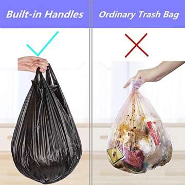 Biodegradable Small Trash Bags with Handles for Easy Use