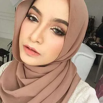 LMVERNA Popular Summer Hijab Scarf Luxurious Chiffon Hijab Long Scarf Wrap Scarves (Khaki)