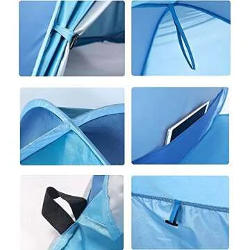 Beach Tent, Sunba Youth Beach Shade, Anti UV Instant Portable Tent Sun Shelter, Pop Up Baby Beach Tent, for 2-3 Person