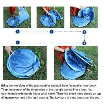 Beach Tent, Sunba Youth Beach Shade, Anti UV Instant Portable Tent Sun Shelter, Pop Up Baby Beach Tent, for 2-3 Person