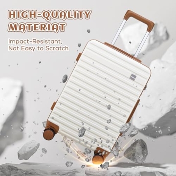 imiomo 20 Inch Expandable Carry-On Suitcase with Spinner Wheels