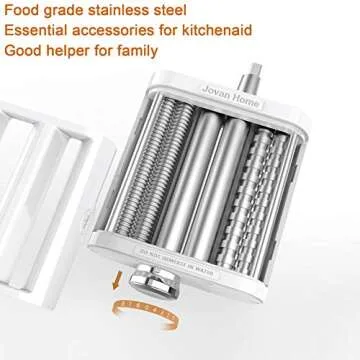 Pasta Maker Attachment for Kitchenaid Stand Mixers 3 in 1 Set Includes Pasta Roller Spaghetti Cutter & Fettuccine Cutter, Pasta Attachment for By Jovan Home