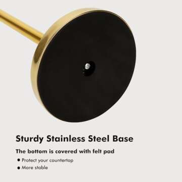 Fatizon Gold Paper Towel Holder for Easy One-Handed Use