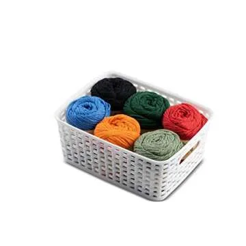 Versatile Set of 6 Plastic Storage Baskets for Home