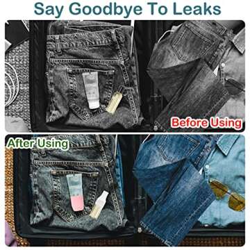 8Pcs Elastic Sleeves Toiletry covers for Leak Proofing, Silicone Locks Proof Travel Toiletries shampoo Bottles Container in Luggage, Reusable Travel gadgets Accessories for women necessities,Colorful