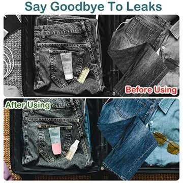 8Pcs Elastic Sleeves Toiletry covers for Leak Proofing, Silicone Locks Proof Travel Toiletries shampoo Bottles Container in Luggage, Reusable Travel gadgets Accessories for women necessities,Colorful