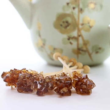 Brown Sugar Rock Candy Sticks for Coffee, Tea and Drinks