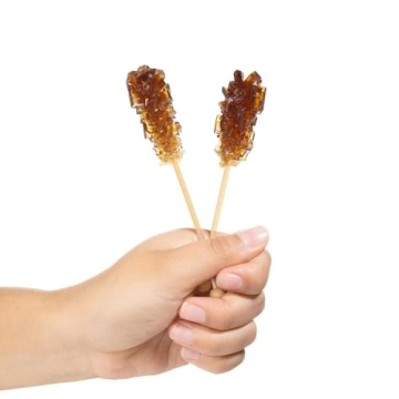Brown Sugar Rock Candy Sticks for Coffee, Tea and Drinks