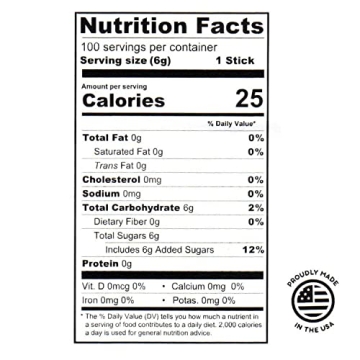 Brown Sugar Rock Candy Sticks for Coffee, Tea and Drinks