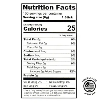 Brown Sugar Rock Candy Sticks for Coffee, Tea and Drinks