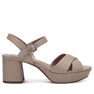 Aerosoles Women's Cosmos Heeled Sandal, Brown, 8.5