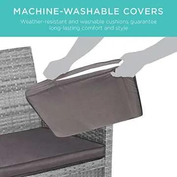 Best Choice 4-Piece Wicker Patio Conversation Set