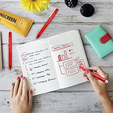 Lineon 15 Pack Red Erasable Gel Pens for Smooth Writing