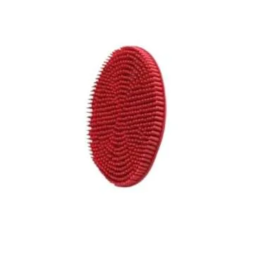 Paw Brothers Soft Rubber Curry Brush Dogs, Small Short Hair Dogs and Cats, Dog Bath Brush, Reduce Shedding, Gentle Bristles for Grooming, Massage and Stimulates Hair, Remove Loose Fur, Red, 2.8 Inch