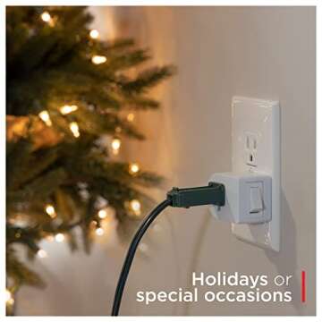 UltraPro Grounded Power Switch, Space Saving Design