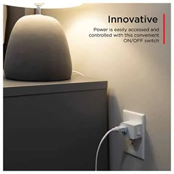 UltraPro Grounded Power Switch, Space Saving Design