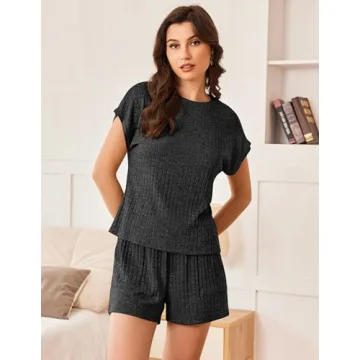Trendy Ekouaer Soft Pajamas Set with Pockets for Comfort