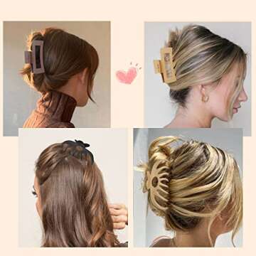 Durable Hair Clips Claw Set for All Hair Types