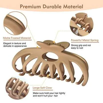 Durable Hair Clips Claw Set for All Hair Types