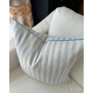 Jillien Harbor Throw Pillow for Home Harvey Seersucker Style Pillow Cover Coastal Grandmillennial Pillow Cover 20" x 20" 50 cm x 50 cm Grandmillennial Home Decor Coastal Home Decor