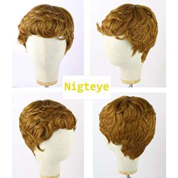 Nigteye Short Human Hair Wigs Short Pixie Cut Wigs For Black Women Short Layered Wavy Wigs With Bangs Short Pixie Wigs Fashion Looking Color (30#)