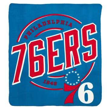 Northwest NBA Philadelphia 76ers Unisex-Adult Fleece Throw Blanket, 50" x 60", Campaign