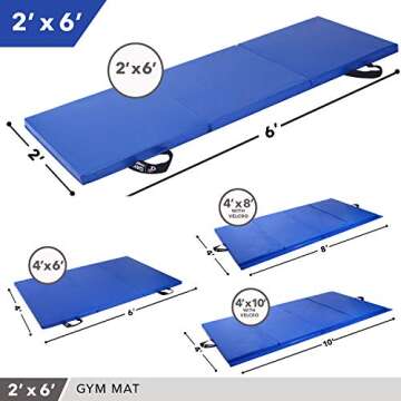 Day 1 Fitness Folding Gym Mat, Versatile and Easy to Clean