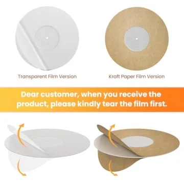 Turntable Mat Record Platter Slipmat: Acrylic Record Player Platter Vinyl Slip Mats for Turntables Antistatic Tighter & Defined Bass, White