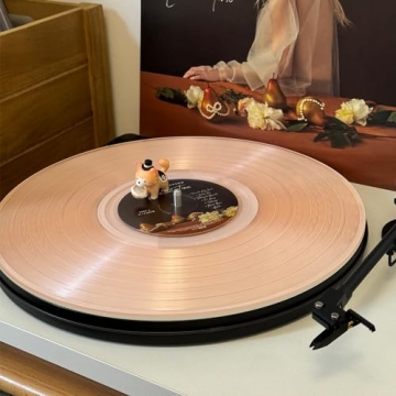 Turntable Mat Record Platter Slipmat: Acrylic Record Player Platter Vinyl Slip Mats for Turntables Antistatic Tighter & Defined Bass, White