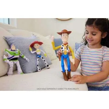 Mattel Disney Pixar Toy Story Large Action Figure, Posable Buzz Lightyear Collectible in Spacesuit L...