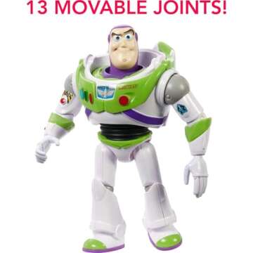 Mattel Disney Pixar Toy Story Large Action Figure, Posable Buzz Lightyear Collectible in Spacesuit Look, 12-inch Scale