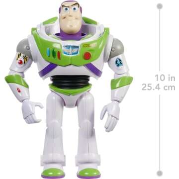Mattel Disney Pixar Toy Story Large Action Figure, Posable Buzz Lightyear Collectible in Spacesuit Look, 12-inch Scale