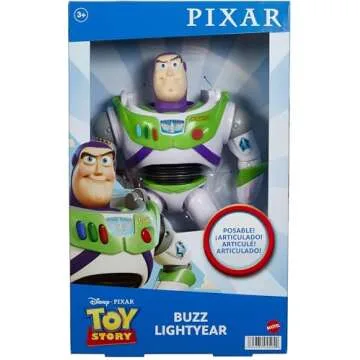 Mattel Disney Pixar Toy Story Large Action Figure, Posable Buzz Lightyear Collectible in Spacesuit Look, 12-inch Scale