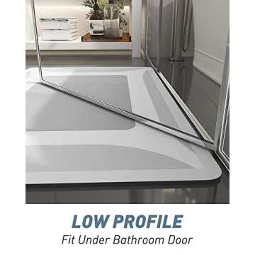 SIXHOME-Bath Rug-Quick Dry Absorbent Rubber Backed Thin Bathroom Rugs Fit Under Door-Bath Mats for Bathroom Floor Mat in Front of Sink-Shower Rug 17"X27.5"