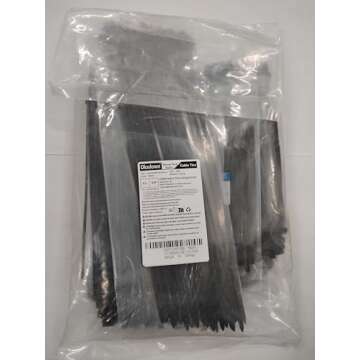Oksdown 300pcs Black Zip Ties Assorted Sizes 4/6/8/10/12 Inch Plastic cable ties from Small to Large Heavy Duty Nylon tie Wraps Multi-Purpose Variety Wire Ties