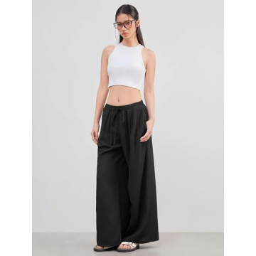 CIDER Stylish Elastic Waist Wide Leg Trousers