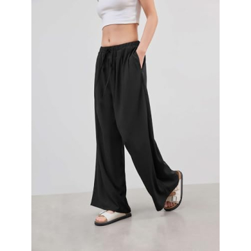 CIDER Stylish Elastic Waist Wide Leg Trousers