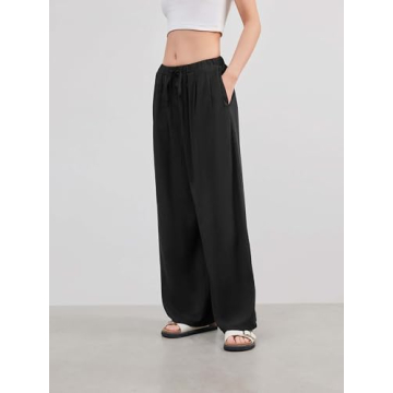 CIDER Stylish Elastic Waist Wide Leg Trousers