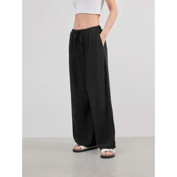 CIDER Stylish Elastic Waist Wide Leg Trousers