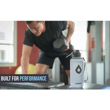 Embrava 40oz Water Bottle - Large, Durable, Leakproof