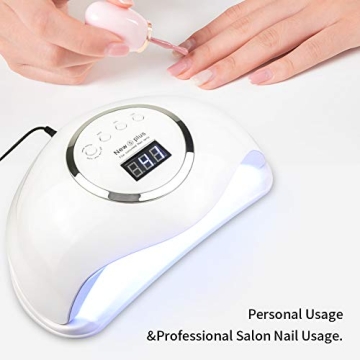 JEWHITENY 72W Gel UV LED Nail Lamp for Efficient Curing