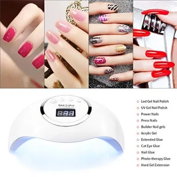 JEWHITENY 72W Gel UV LED Nail Lamp for Efficient Curing