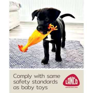 Rubber Chicken Dog Toys - Natural Rubber (Latex) - Small Breeds Puppies Lead-Free Chemical-Free - Ha...