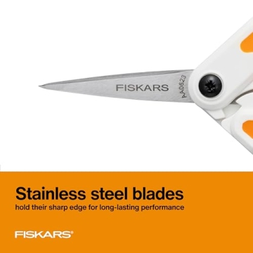 Fiskars Micro-Tip Spring Assisted Scissors for Precision Cutting