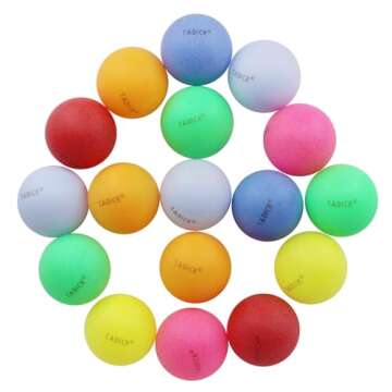 TADICK 100 Pack Colored Ping Pong Balls for DIY Plastic Multiple Color Table Tennis Ball for Party Decoration