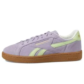 Reebok Women's Club C Grounds UK Sneaker, Dusk Purple/Astro Lime/Gum, 8