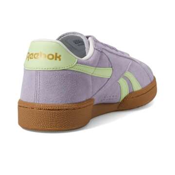 Reebok Women's Club C Grounds UK Sneaker, Dusk Purple/Astro Lime/Gum, 8