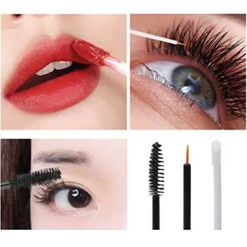 10ml Empty Mascara Tube, Eyeliner Tube and Lip Gloss Tubes, Black Eyelash Cream Container Bottle with Funnels Transfer Pipettes (3pcs)
