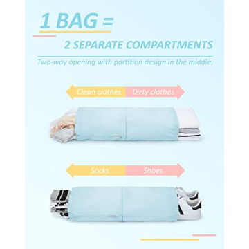 BAGSMART Compression Packing Cubes - Durable and Lightweight Luggage Organizers