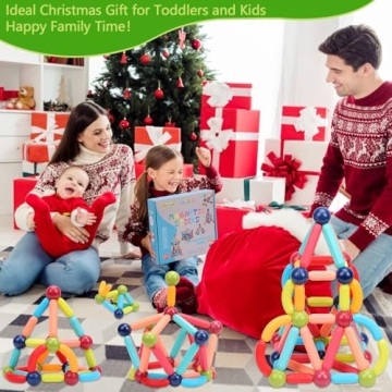COUOMOXA 74pcs Magnetic Building Blocks Set for Kids